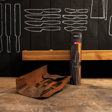 Logo trade promotional merchandise image of: BOSKA Cheese Knife Set Monaco+ Black